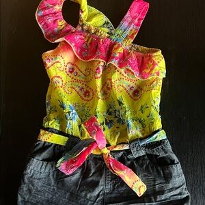 Colorful Floral Kids One Piece
